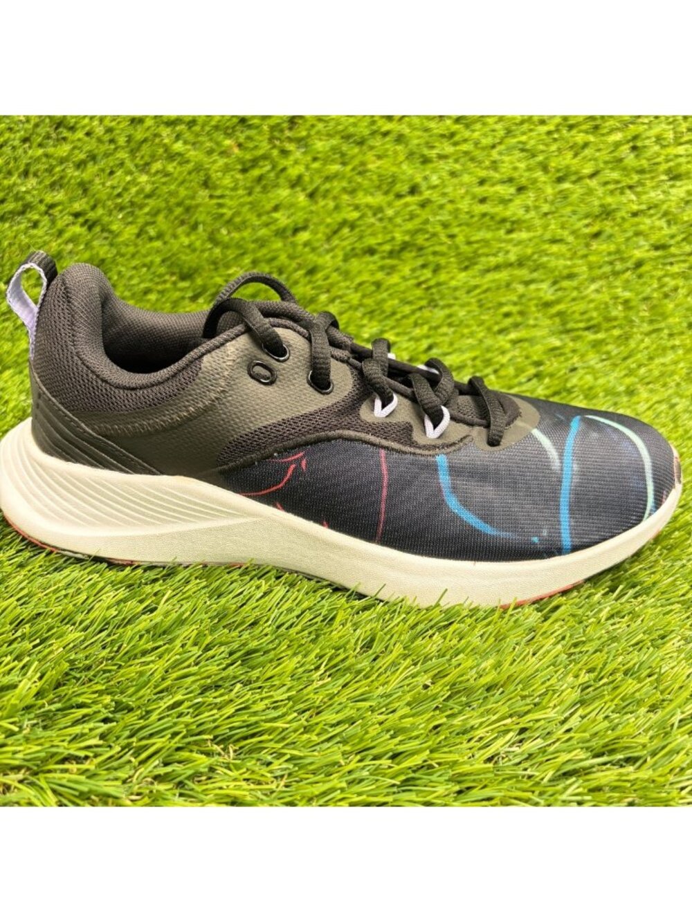Under Armour Charged Breathe TR 3 PR Womens Size 7 Black Running Shoes Sneakers